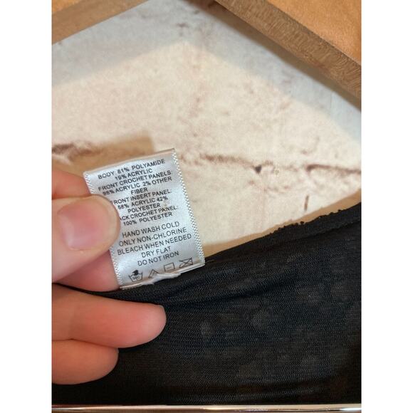 This & That Top Womens Small Artsy Art To Wear Mixed Textures Sequin Crochet - Picture 13 of 14